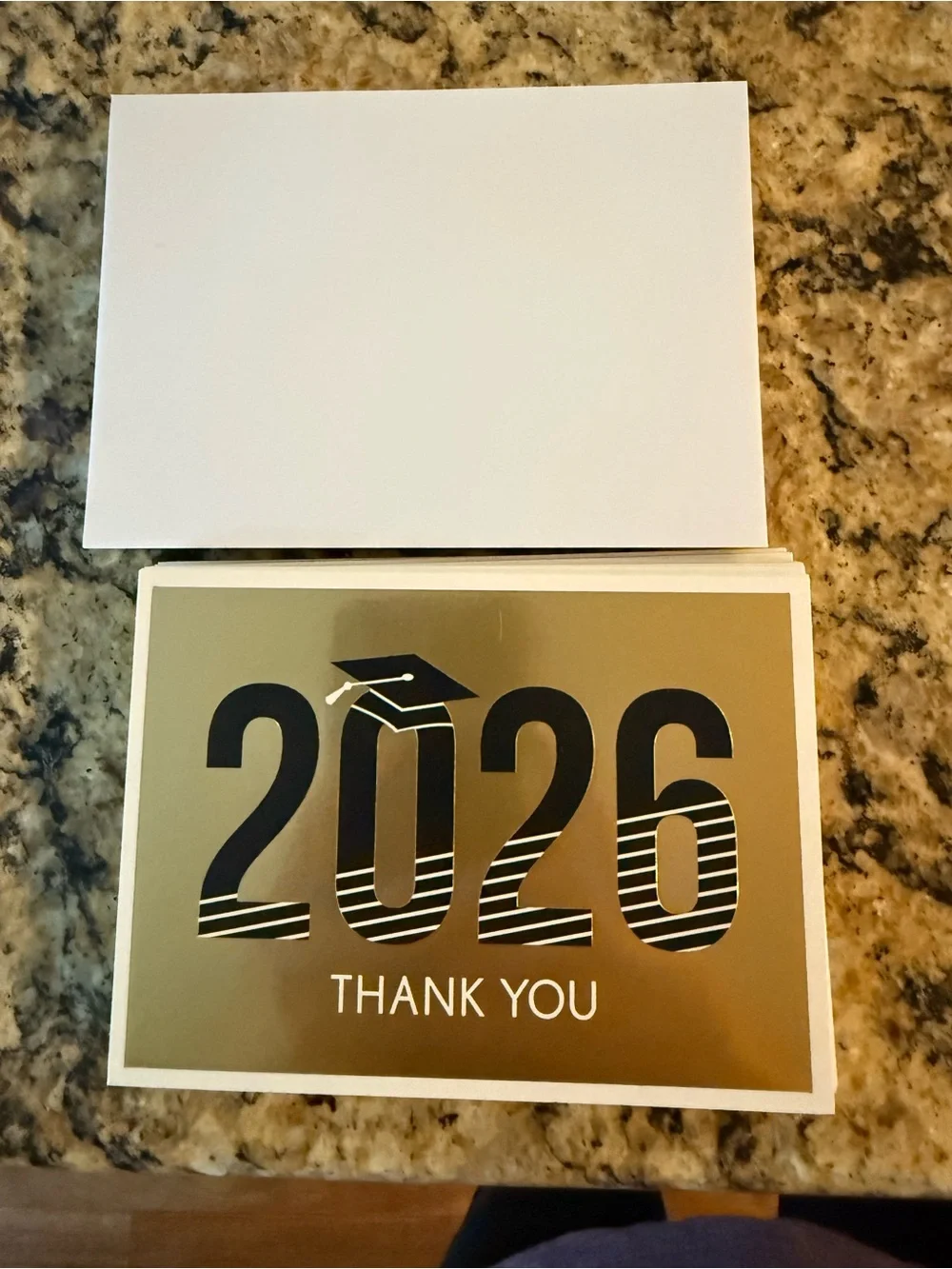 Hallmark Gold and Black 2026 Graduation Thank You Cards